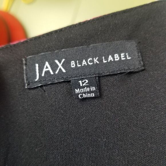 JAX Black Label Floral Dress L/S sz 12 - Picture 7 of 9